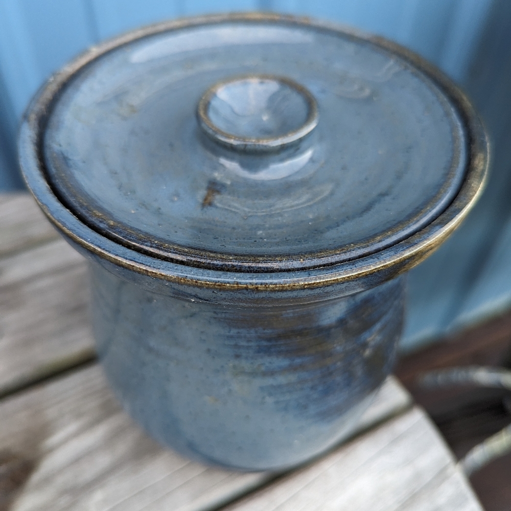 Handmade crock with lid